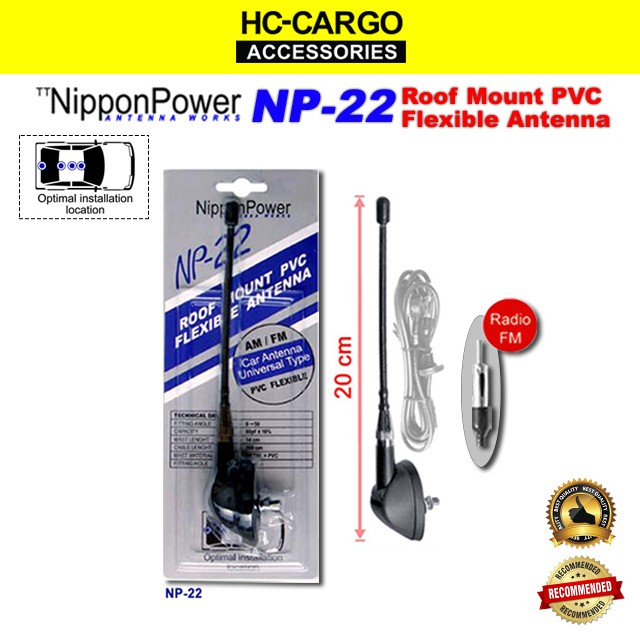 NP22 NP22 Nippon Power Replacement Mast Car Antenna (Universe Type) Waja, Wira Shopee Malaysia