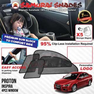 Car Sunshade PROTON INSPIRA X5 STRONG MAGNET SAMURAI SHADES Clip