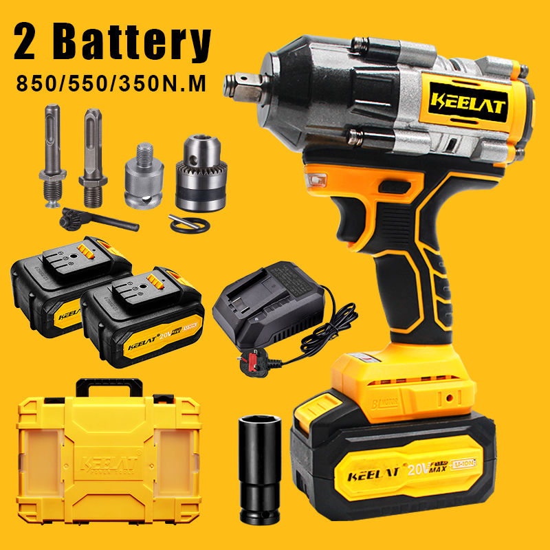 KEELAT 850N.M High Torque Brushless Impact Wrench Cordless Impact