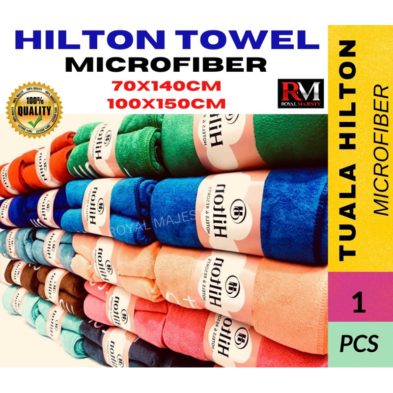 TUALA MANDI HILTON BATH TOWEL HOTEL DAN RESORT PREMIUM MICROFIBER SERAP ...