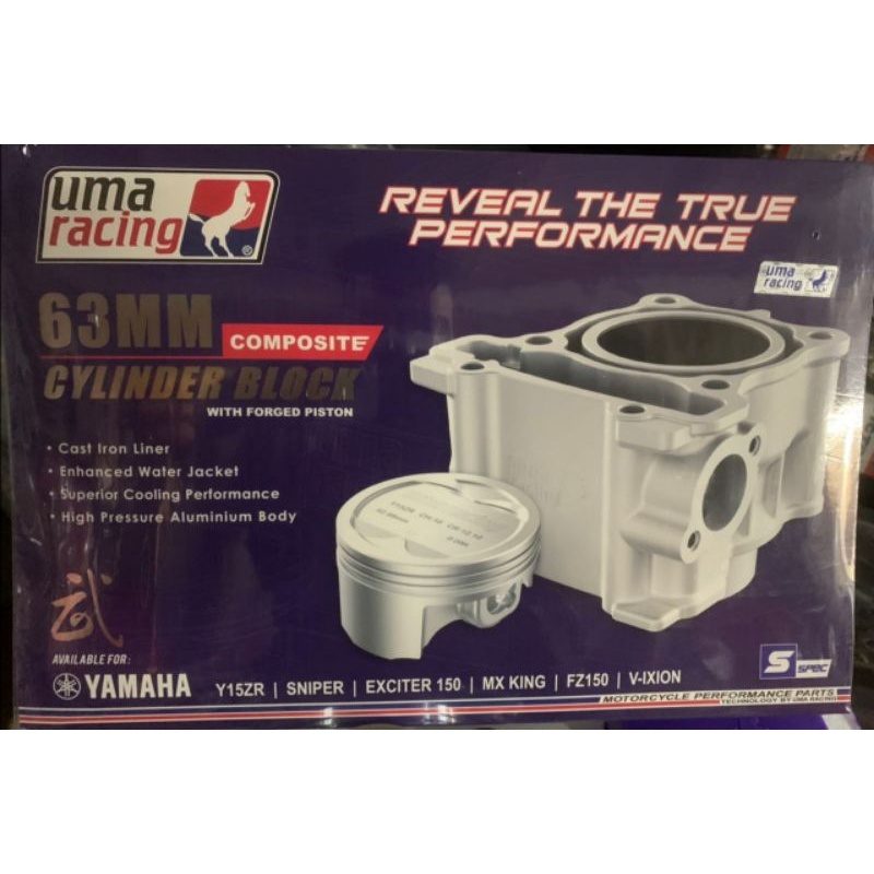 Uma Racing Y15ZR 63MM Composite Cylinder Casting Block Set | Shopee ...