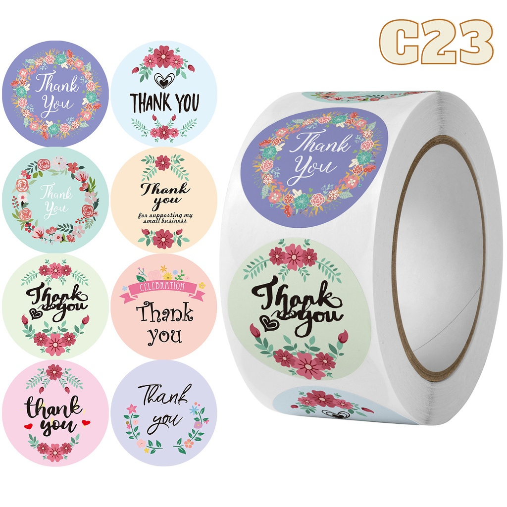 Ez Store 500pcs Thank You Sticker Thank You Label Gift Sealing Stickers ...