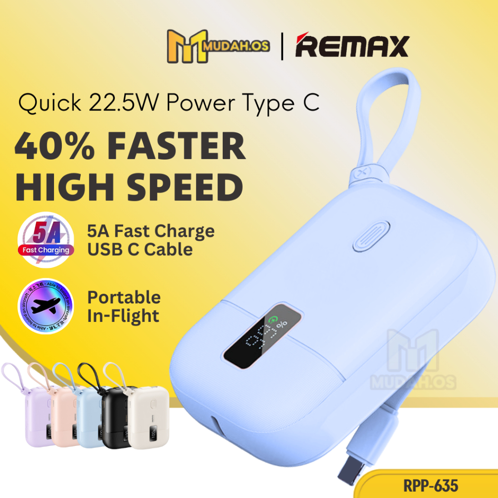REMAX Travel Flight 22.5W Fast Charging Powerbank 10000mAh Purple Pink ...
