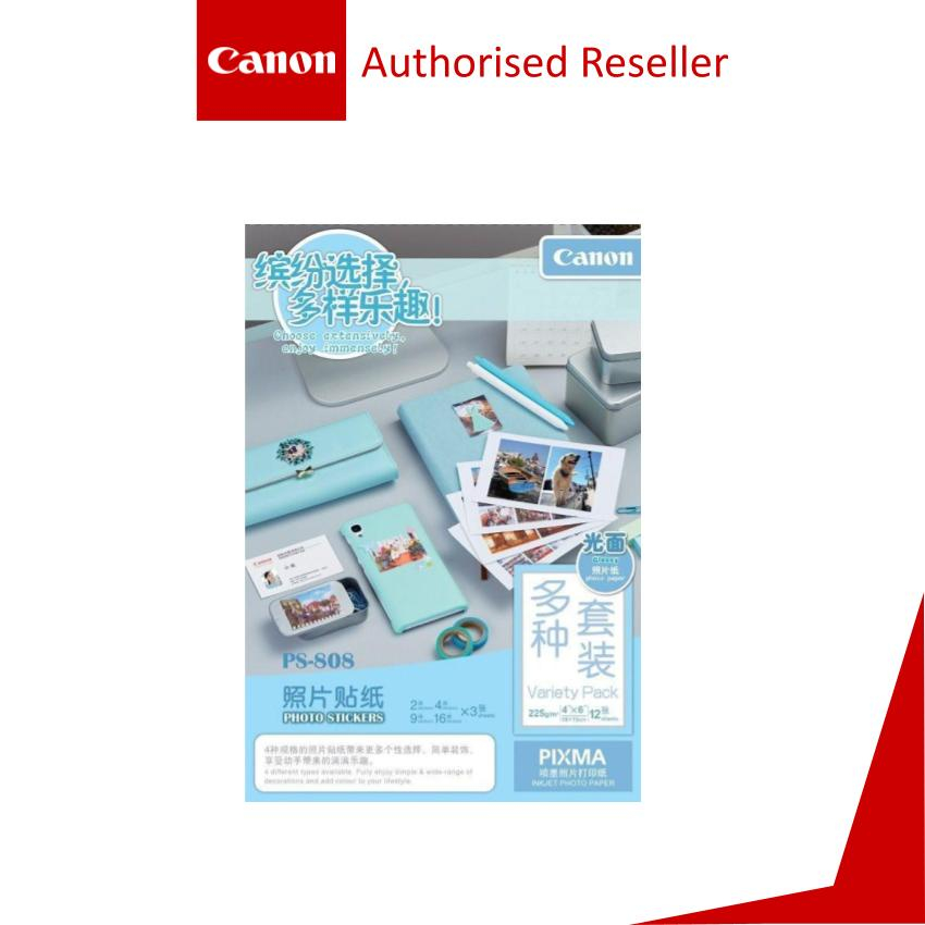 Canon PS-808 Photo Stickers Variety Pack 4 X 6 (12 Sheets) | Shopee ...