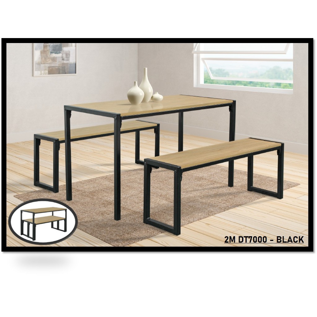 【JFE】 2M DT7000 (1 TABLE + 2 CHAIR) / MODERN DESIGN DINING SET ...
