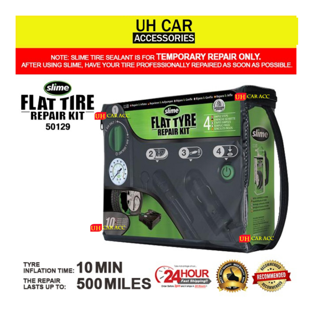 SLIME FLAT TYRE TIRE SEALER 10MIN REPAIR KIT DIGITAL EMERGENCY REPAIR