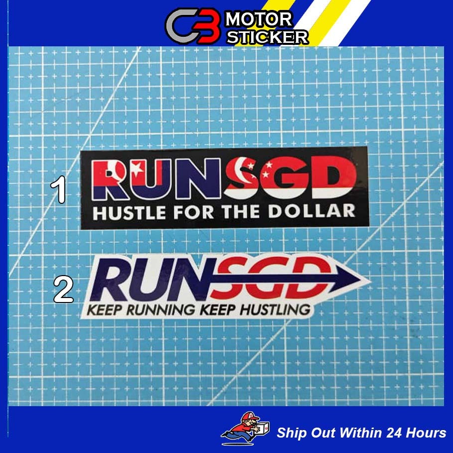 RUNSGD KEEP RUNNING KEEP HUSTLING STICKER MOTOR STICKER / M231 | Shopee ...