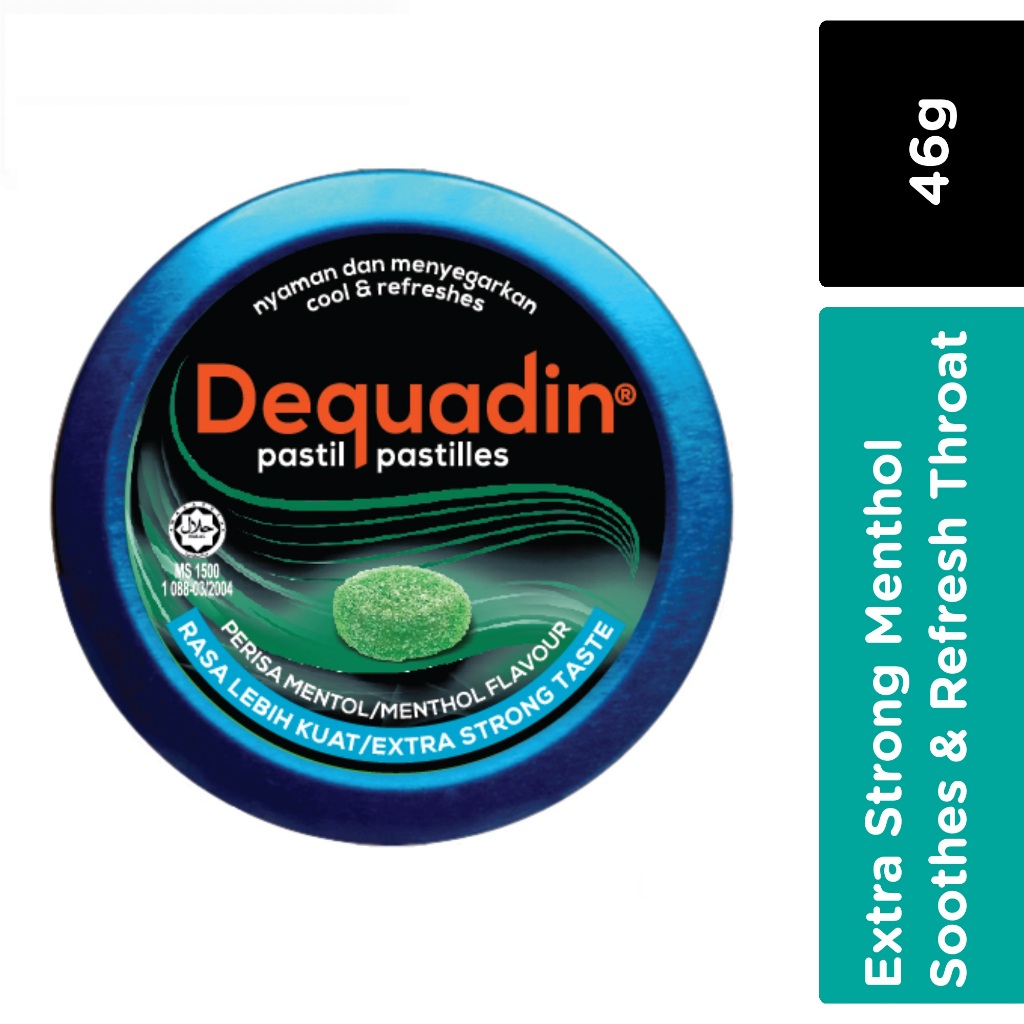 DEQUADIN LOZENGES PASTILLES CITRUS LEMON MENTHOL (TUBE / BOX / TIN ...