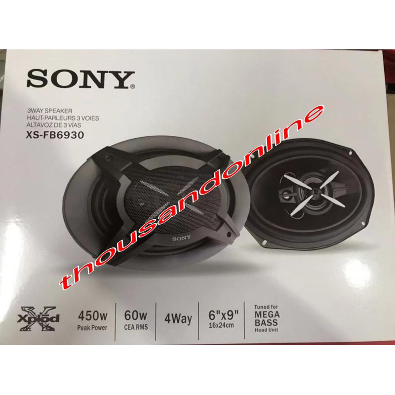 SONY | PIONEER | KENWOOD Speaker TS-A6996S 600W & 1000W 5-WAY 6X9” MID ...