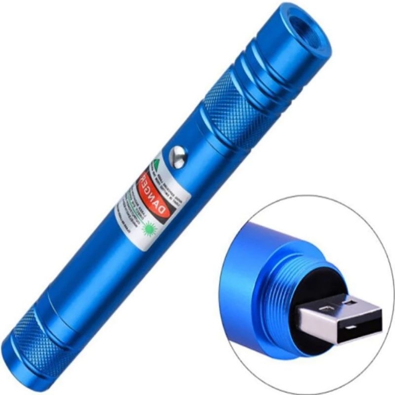 USB Rechargeable Very Powerful Green Laser Pointer Beam Rechargeable ...