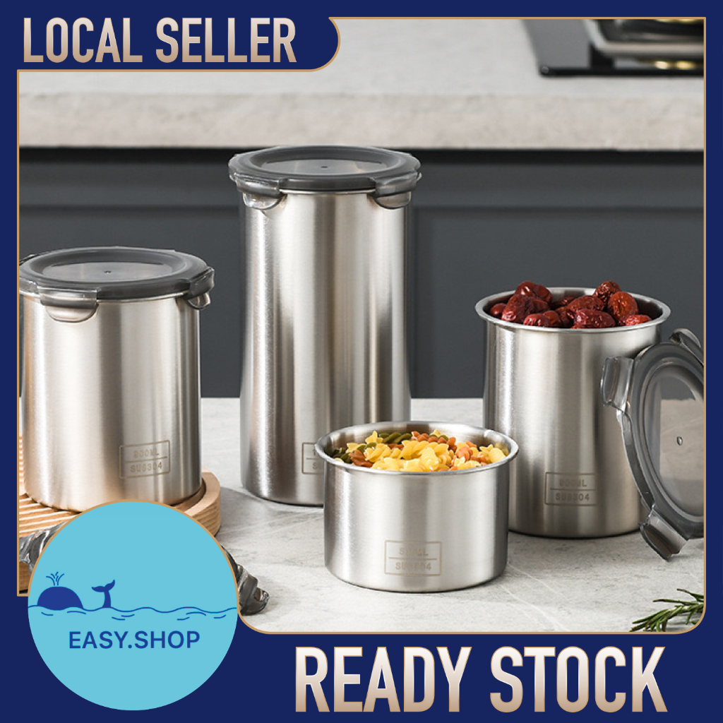 304 Stainless Steel Food Grade Container | Kitchen Storage With Lid ...