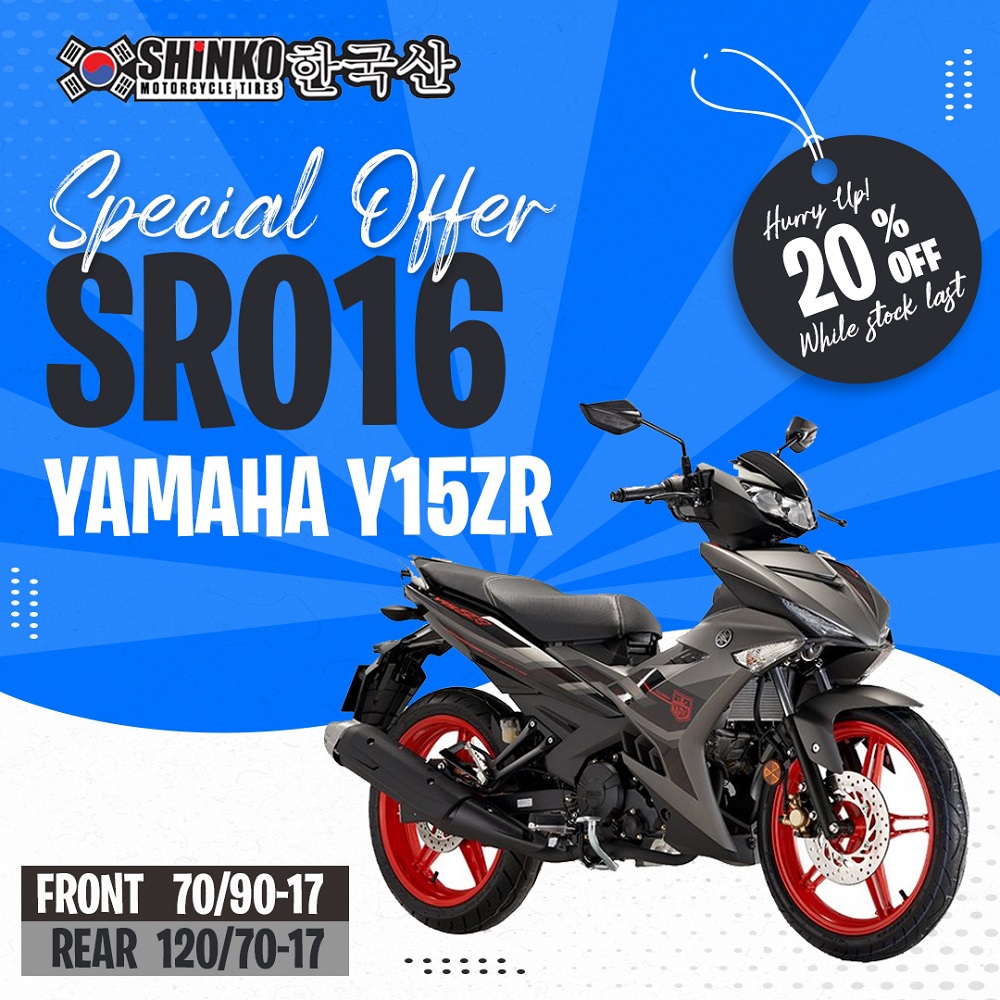 Korea Shinko SR016 Scooter Tyre Tires Tayar Motor Y15 LC135 RS150 NVX