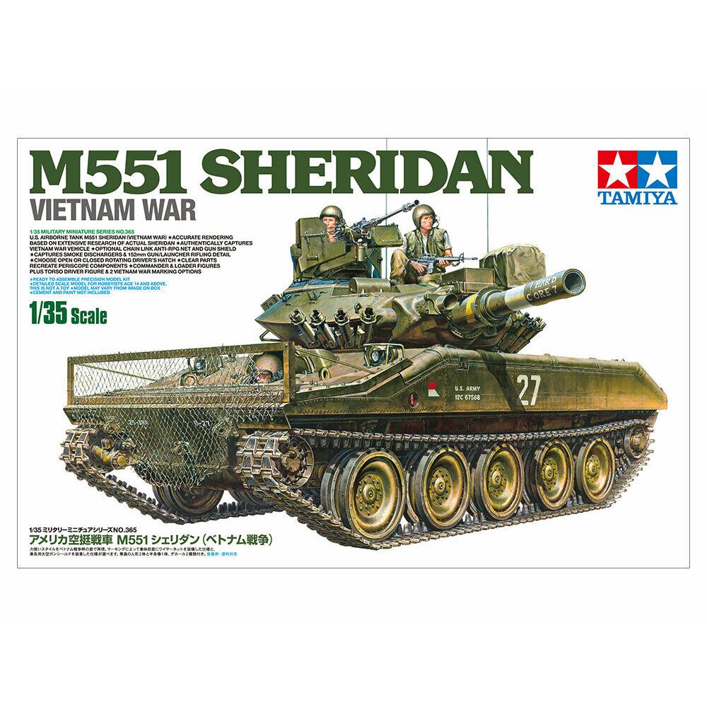 Tamiya 35365 1/35 Scale Model Kit U.S Amphibious Light Tank M551 ...