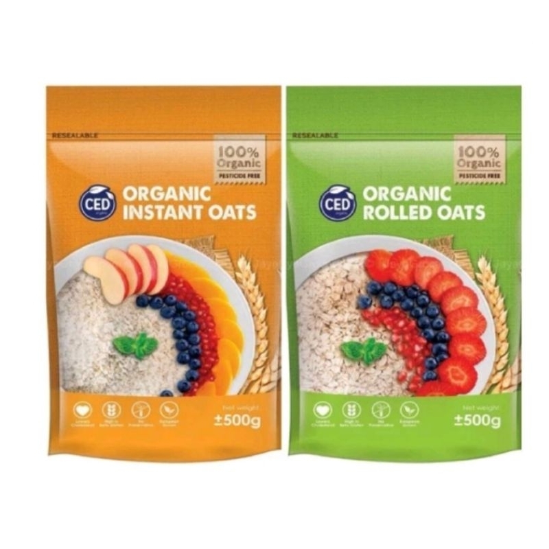 CED 100% Organic Rolled Oats (450g) / Instant Oats (450g) - Halal ...