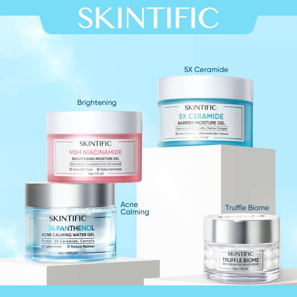 [100 Ori] SKINTIFIC Moisturizer Niacinamide Brightening Moisturiser 5X Ceramide Moisture Gel
