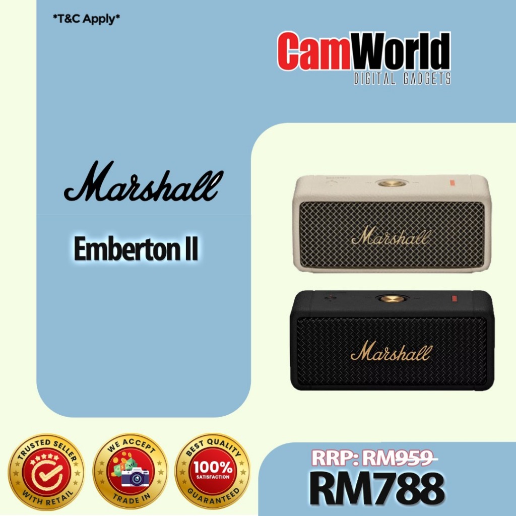 Marshall Emberton II Portable Bluetooth Speaker