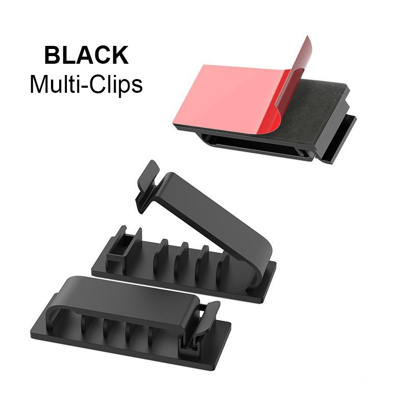 WynBing 100pcs Wire Fixing Clamps Self Adhesive Wire Sorting Clip Cable Fixing Clamp Multipurpose Cord Holder