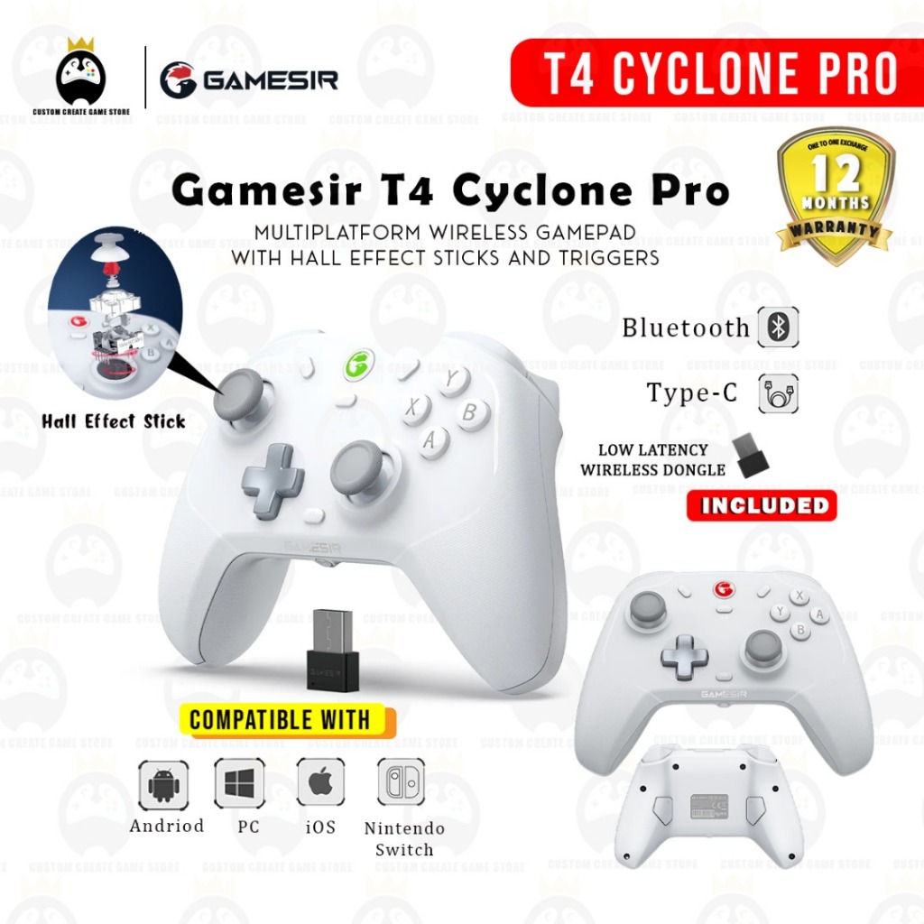 GameSir T4 Cyclone PRO Multi-platform Game Controller For PC Laptop ...