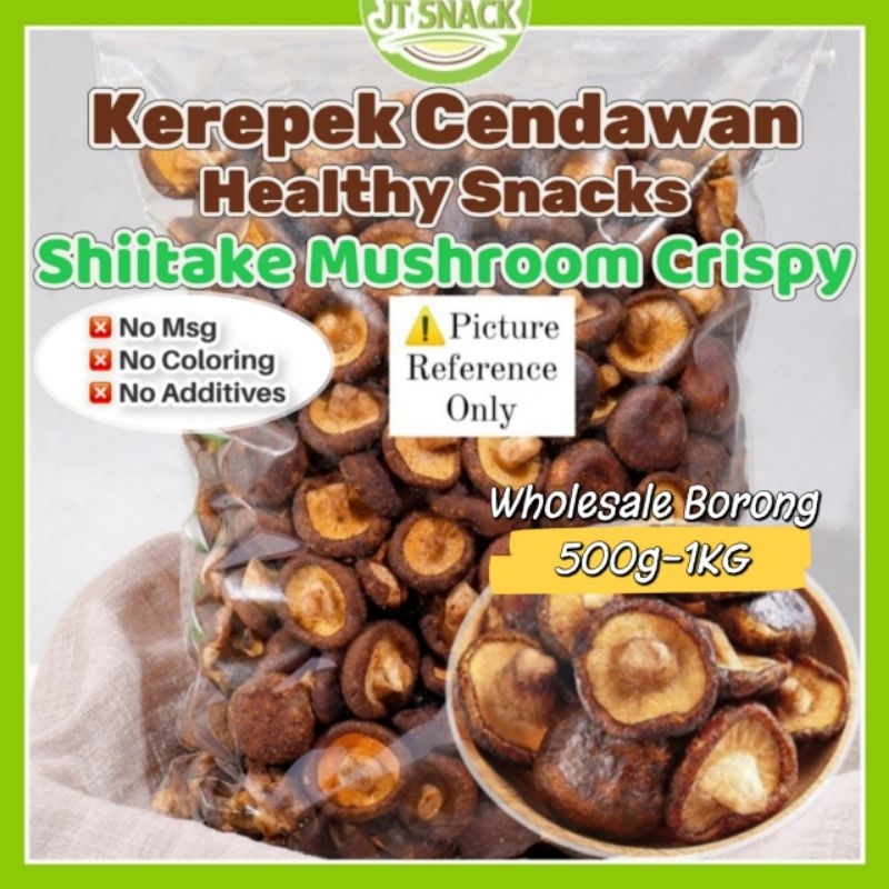 【250g1KG】Wholesale Borong Vegan Dried Mushroom Snack Mushroom Chips