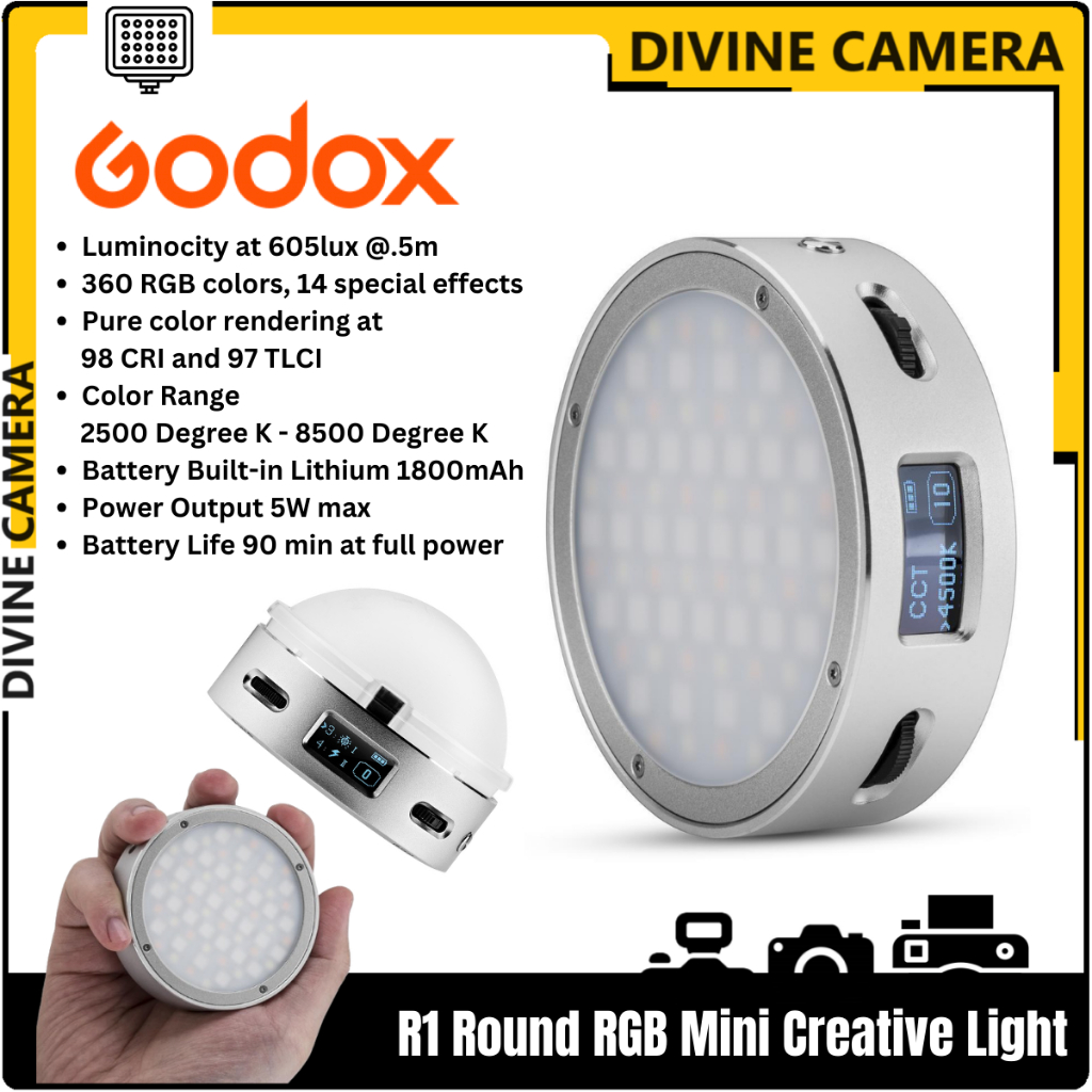 Godox Flashpoint R1 Round RGB Mini Creative Light | Shopee Malaysia