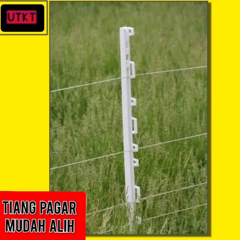 Tiang Pagar Elektrik/Tiang Mudah Alih/Pagar Kebun Shopee Malaysia