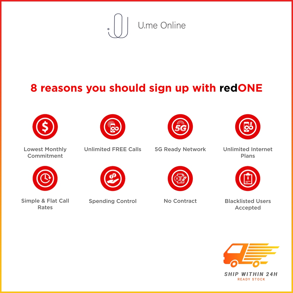 All redONE Postpaid Plan 18, 38, 50U, 58 Unlimited Call & Data Lowest ...