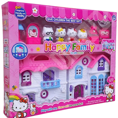 Hello Kitty Happy Family House Toy Pretend Play Set | Shopee Malaysia