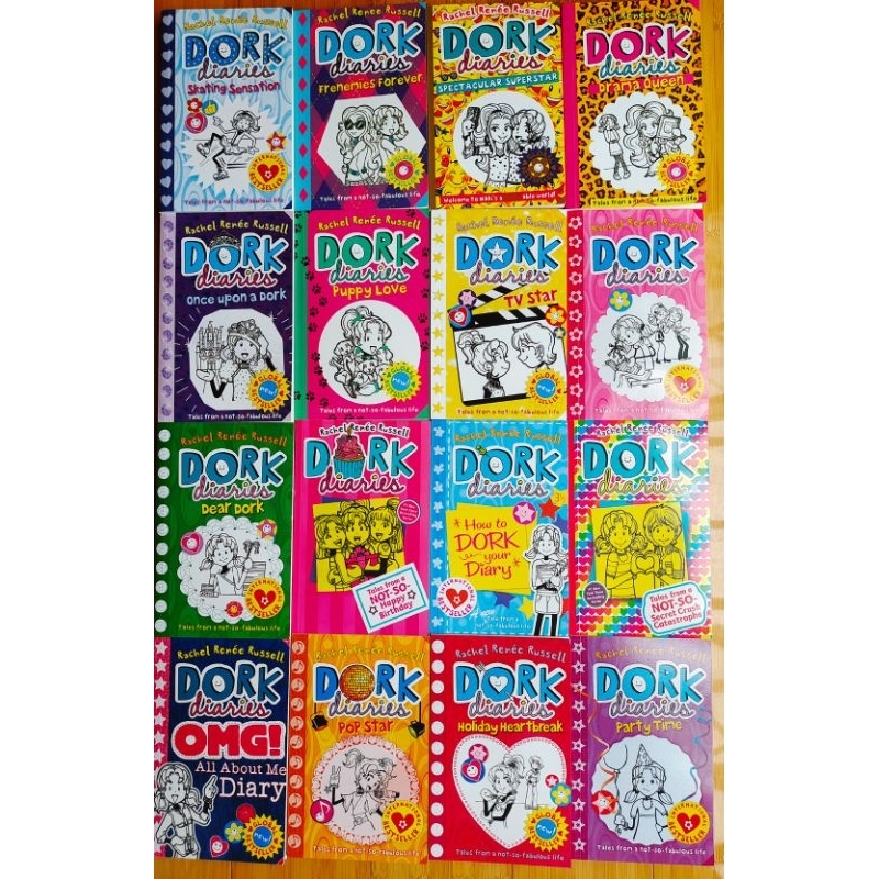 [Ready Stock] Dork Diaries 16 Books Full Collection by Rachel Renee Russell Shopee Malaysia