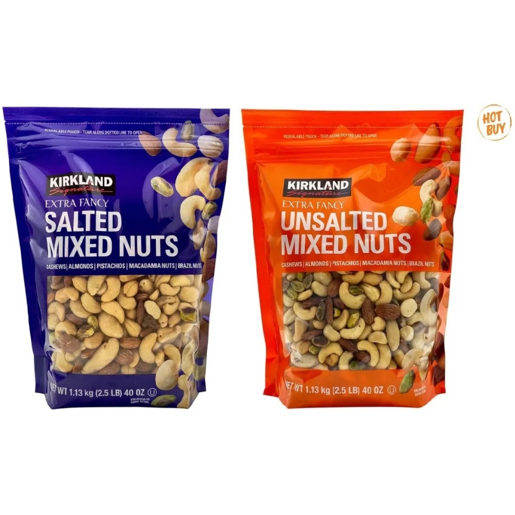 must buy at COSTCO* Kirkland Signature Unsalted / salted Mixed Nuts 1.13Kg 【LOCAL READY STOCK