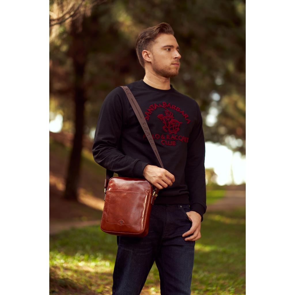 Santa barbara polo & racquet club leather bag hotsell