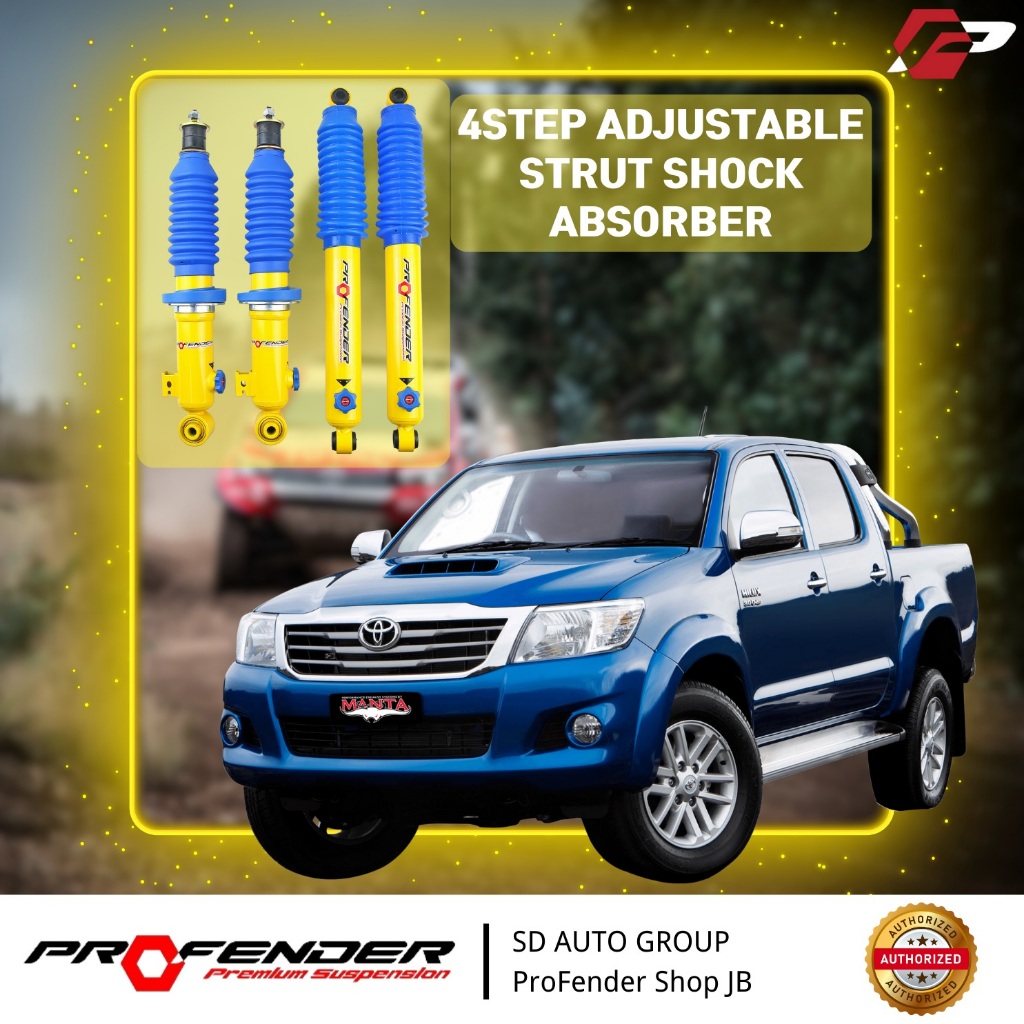 ProFender 4 Step Adjustable Strut Shock Absorber | Toyota Hilux KUN26 ...