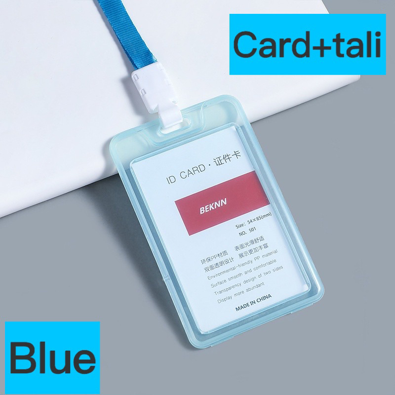 Work Name Card Holder with Rope ID Card Holder Double Transparent Water ...