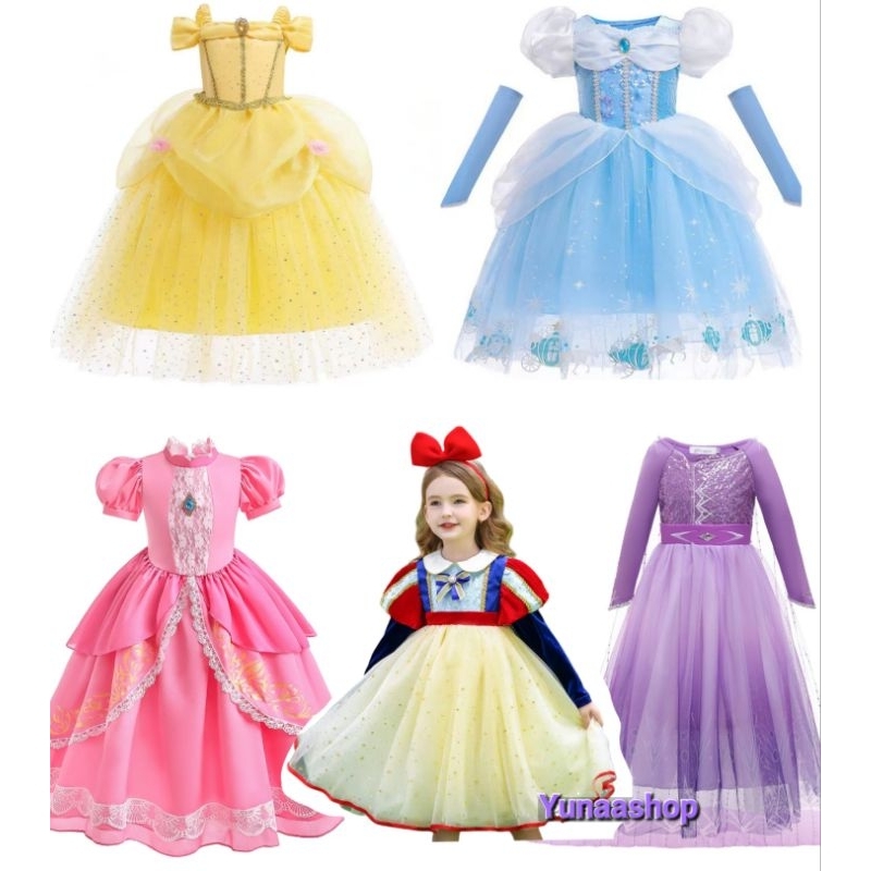 strapless open back dress Snow White Princess Costume Once Upon A Time Dress Gown for Girls w/ S   MJcostume