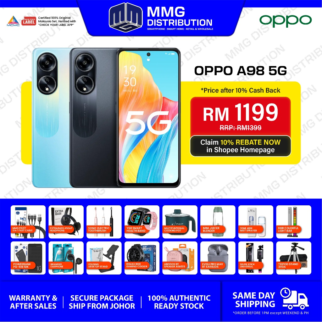 OPPO A98 5G Is Now Official With A Price Tag Of RM1,399 