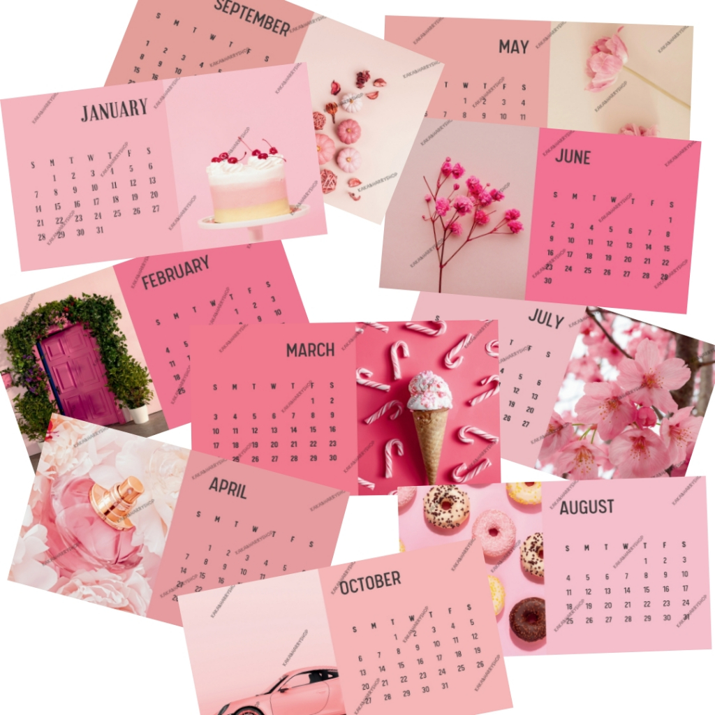 PINK AESTHETICS 2024 CALENDAR PRINTABLE PDF Shopee Malaysia