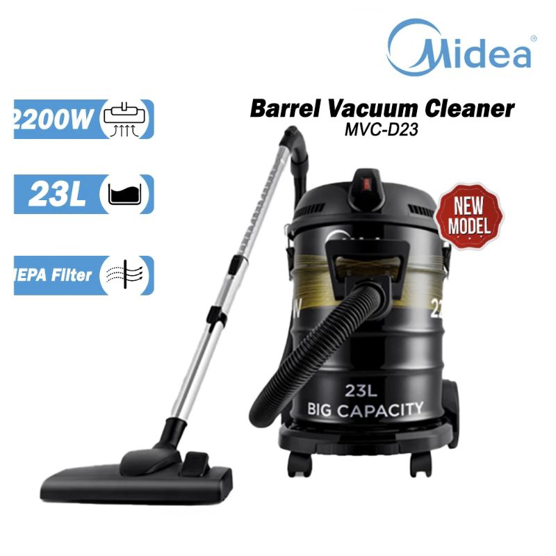 Midea 23L Wet & Dry & Blow (3IN1) Vacuum Cleaner MVC-D23 2200W Heavy ...