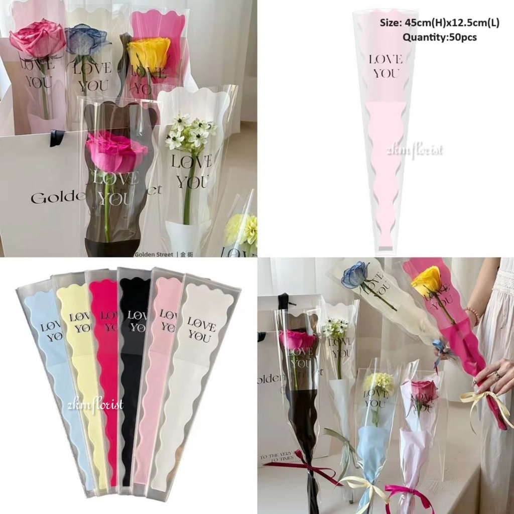 (10/20/50PCS) SINGLE Wrapping Waterproof Flower Paper Bouquet Gift ...