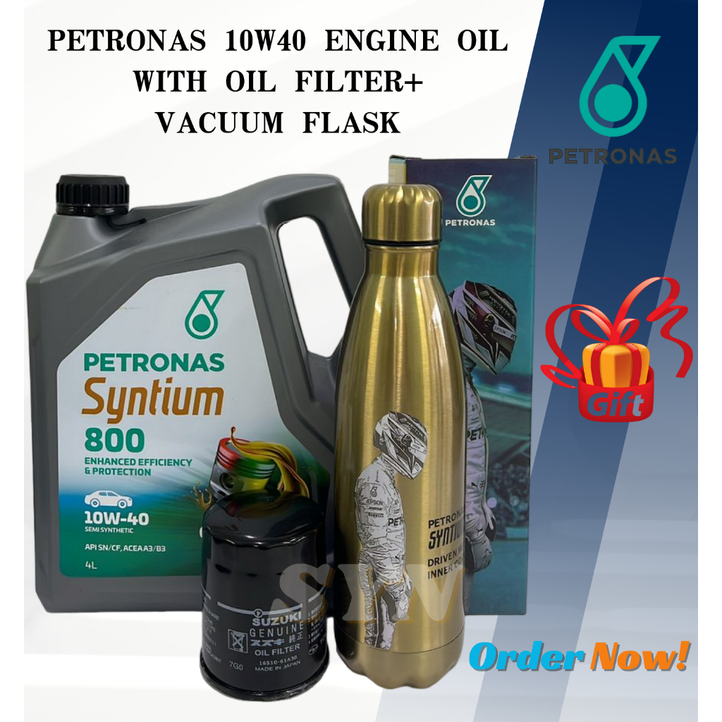 Petronas Syntium 800 10W40 Semi Synthetic SN/CF Engine Oil + Proton Oil