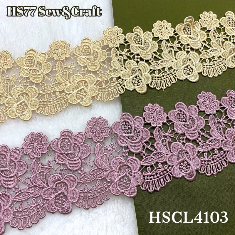 [ 50cm/ unit ] HSCL1403 boder lace/ chemical boder lace/ chemical lace ...