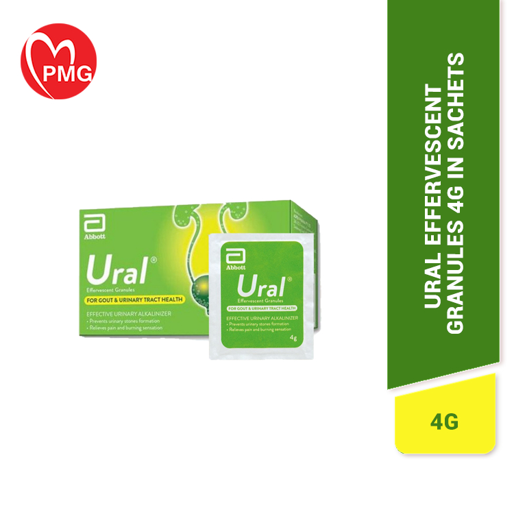 [PMG PHARMACY] Ural Effervescent Granules Lemon Flavour In Sachets