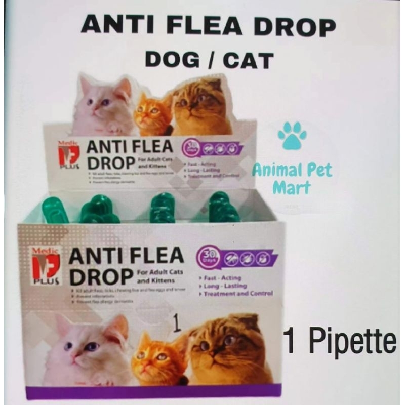 MEDIC PLUS Anti-Flea Drop / Flea & Ticks Treatment For (Cats) (Ubat ...
