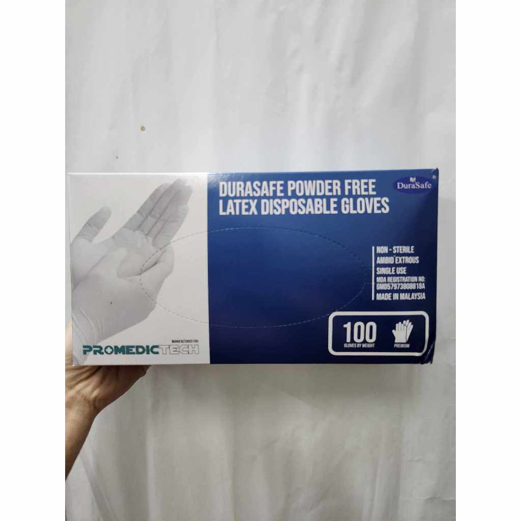 100 Softgel Latex Gloves – Powder Free, 4 Mil Thick, 9.4” Length – Available In All Sizes XS-XL