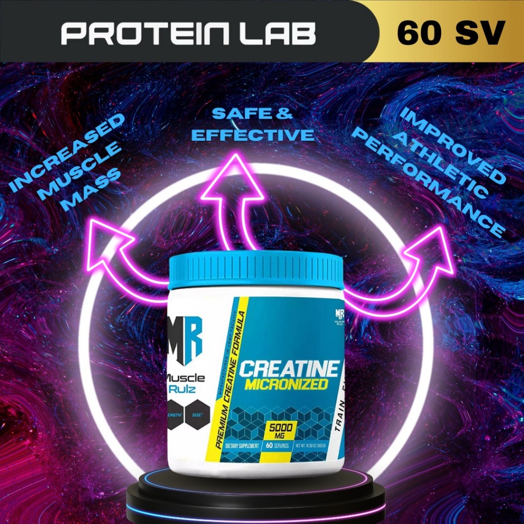 MuscleRulz Creatine Monohydrate Micronized (300g) (60 Servings ...