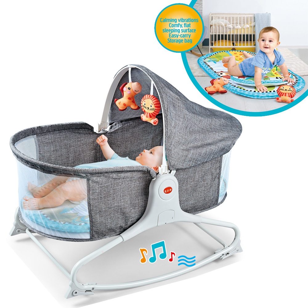 Rocker Bassinet Bouncer Cradle New Born Music Katil Tidur Bayi Sleeping ...
