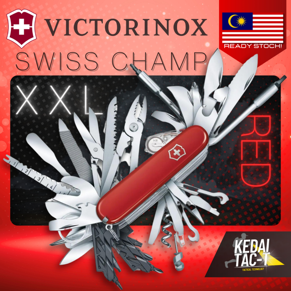 VICTORINOX Swiss Champ XXL - Red Pocket Multitool - ORIGINAL - Ready ...