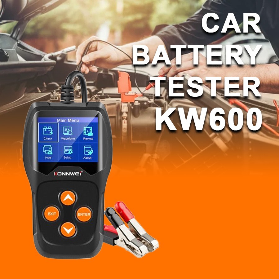 KONNWEI Professional Car Battery Tester (KW600) In Starting System, Charging System 1002000 CCA