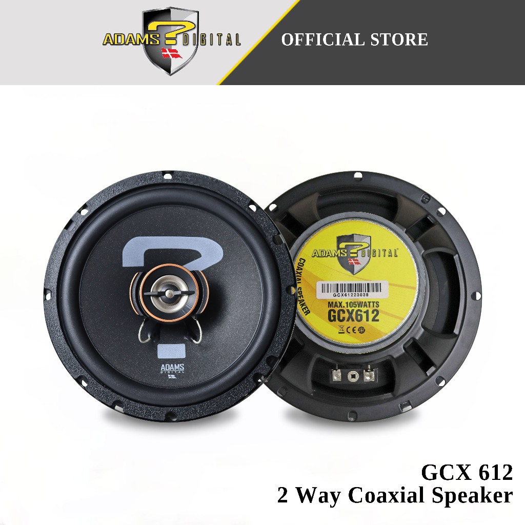 Adams Digital Plug and Play 6.5 Inch 2 Way Coaxial Midbass Car Speaker ...