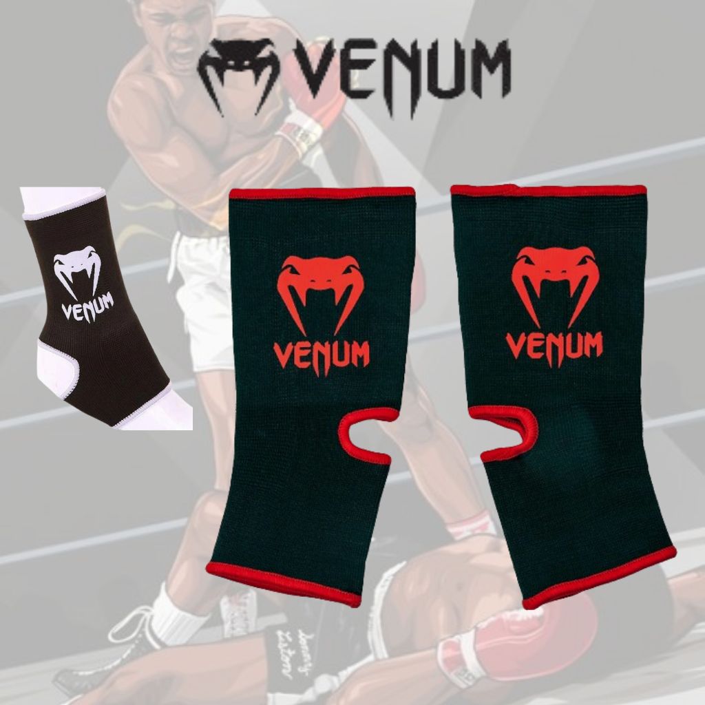 Venum Kontact Muay Thai/Kickboxing Kontact Black Ankle Guards