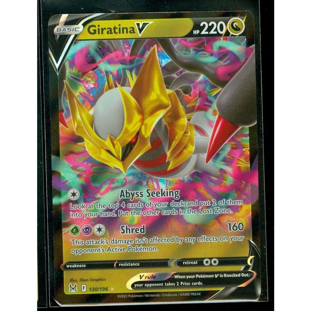 POKEMON GIRATINA V 130/196 ULTRA RARE HOLO - LOST ORIGIN | Shopee Malaysia