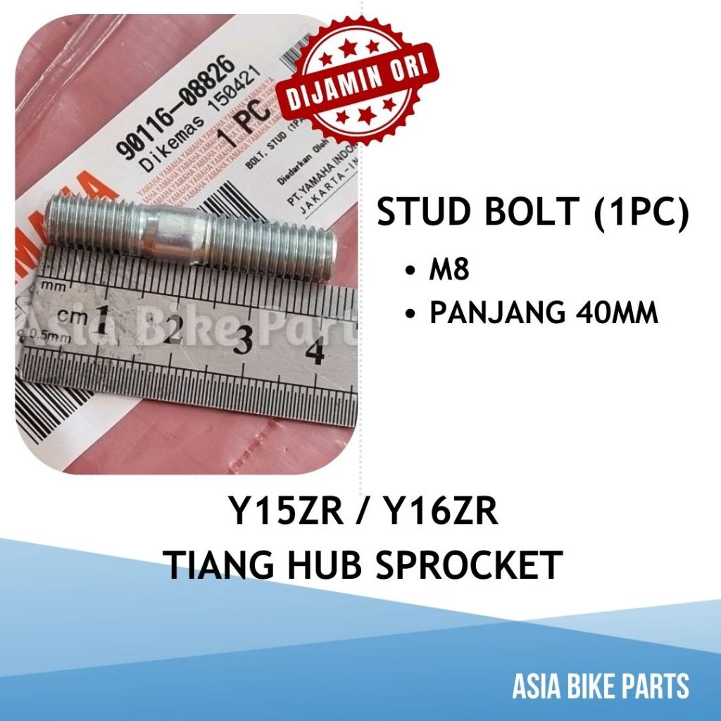 Yamaha Original Y15ZR / Y16ZR Clutch Hub Stud Bolt / Tiang Rumah